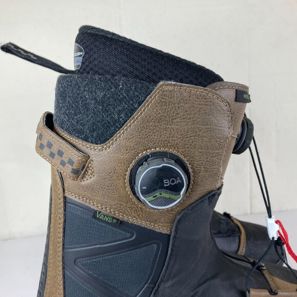 VANS Mens sz 10 Verse Dual BOA V3 Ultracush Black & Brown Snowboarding Boots - Picture 3 of 11